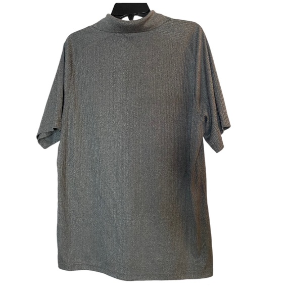 Via Europa Mens Quarter Zip Gray Polo Shirt - Picture 3 of 4